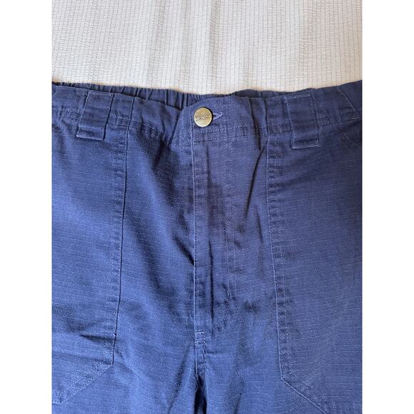 Carhartt Ripstop Cargo Pants Mens Large Navy Blue Workwear Utility Drawstring - Picture 6 of 14
